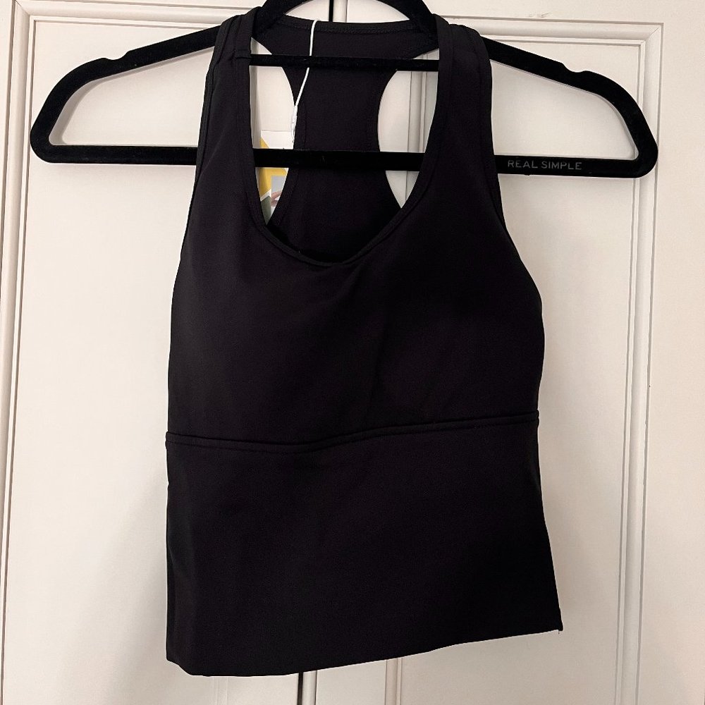 U-Neck Racerback Cut-Out Plain Tank Top